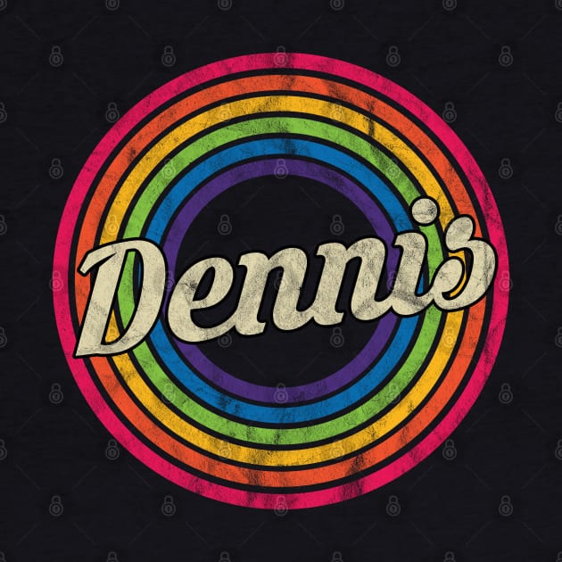 Dennis - Retro Rainbow Faded-Style by MaydenArt